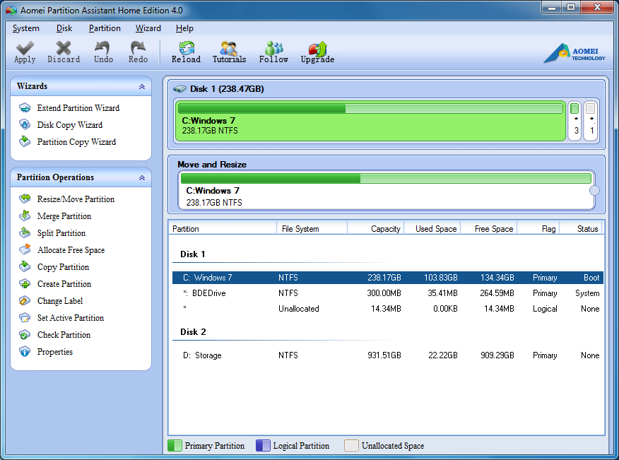 aomei partition assistant make bootable